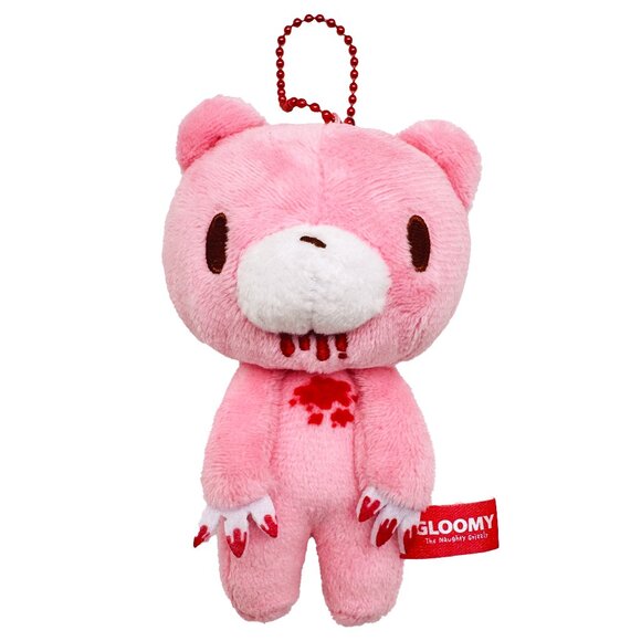 Gloomy Bear Blood Bear Plush Ball Chain Mascot Keychain - Picture 1 of 3